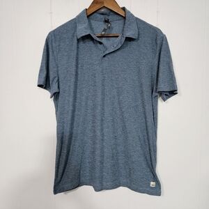 Vuori Strato Tech Polo Shirt Blue Short Sleeve